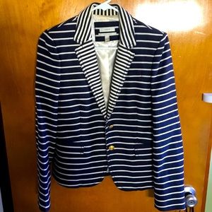 Navy and White J Crew Blazer